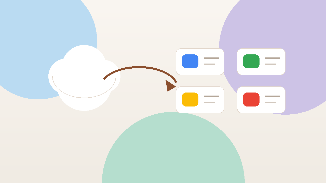 AI検索がリンク一覧から情報エージェントと生成UIへ進化する流れの図解